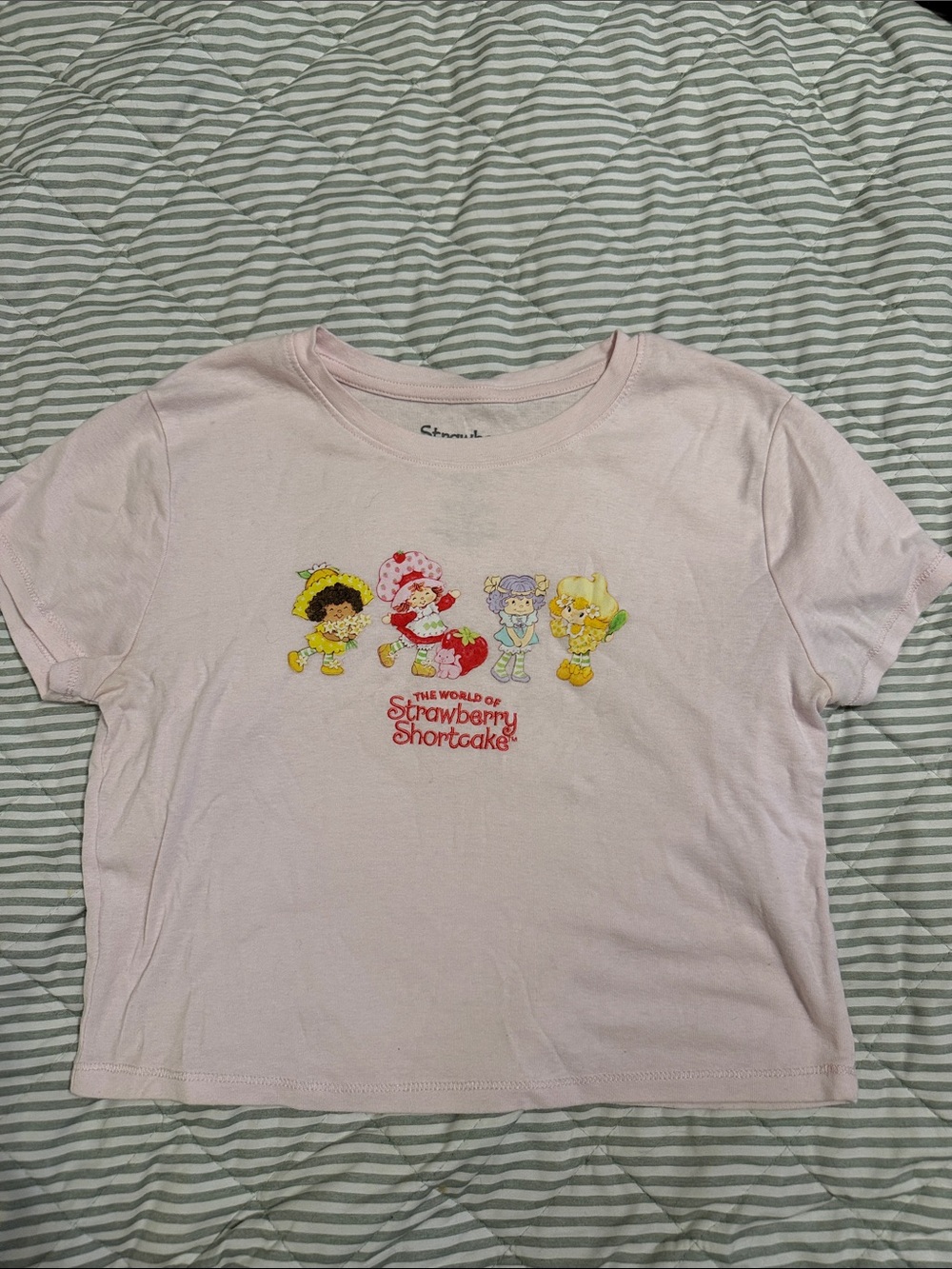 Hybrid Apparel Pale Pink Strawberry Shortcake Character Tee